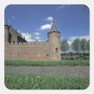 Europe, Netherlands, Muiden Muiden Castle Square Sticker