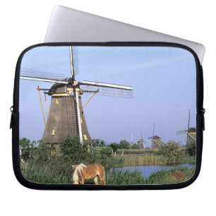 Europe, Netherlands, Zuid Holland, Kinderdijk. 2 Laptop Sleeve