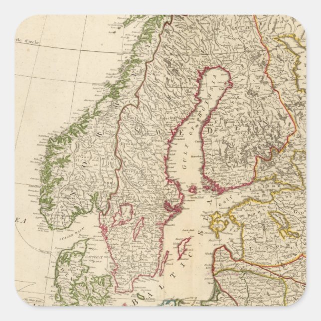 Europe north square sticker (Front)