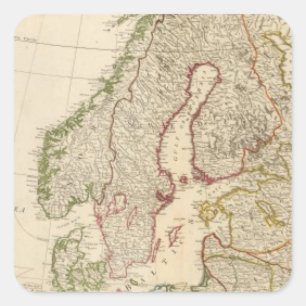 Europe north square sticker