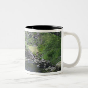 Europe, Norway. Stone Bridge enroute to Bergen Two-Tone Coffee Mug