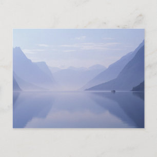 Europe, Norway. Vertical walls reflected in Postcard