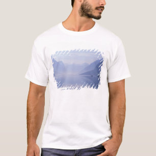 Europe, Norway. Vertical walls reflected in T-Shirt