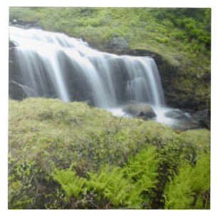 Europe, Norway. Waterfall. Tile