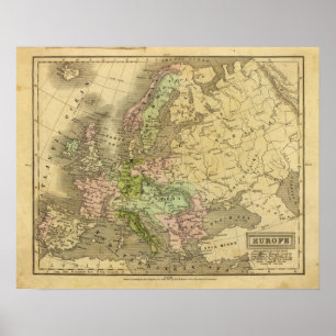Europe Olney Map Poster