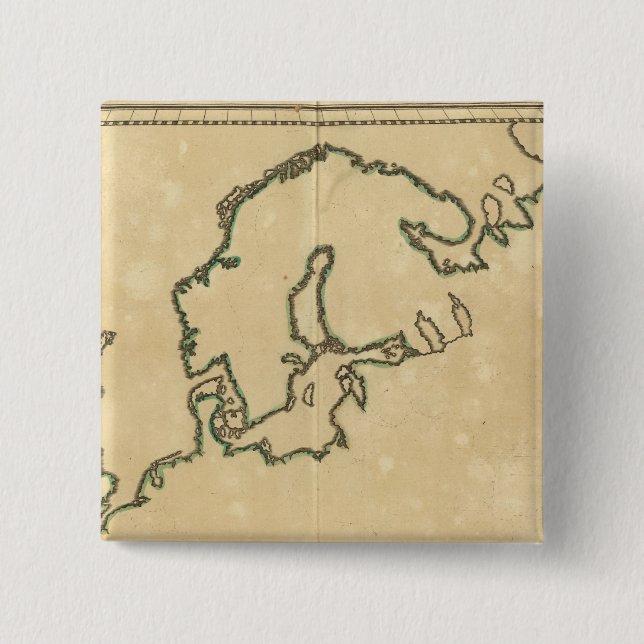 Europe Outline 2 15 Cm Square Badge (Front)