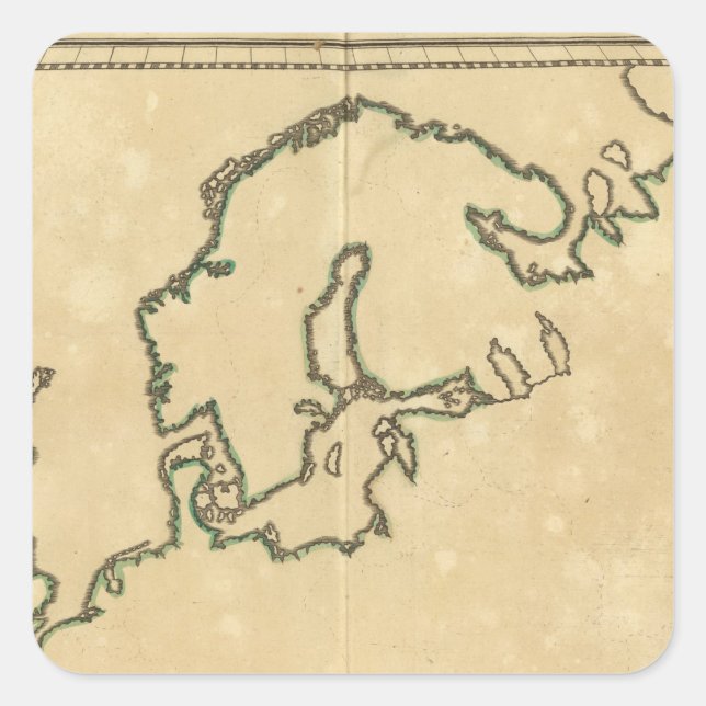 Europe Outline 2 Square Sticker (Front)