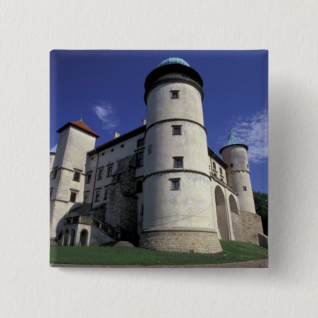 EUROPE, Poland, Carpathian Mts., Nowy Wisnicz 15 Cm Square Badge (Front)