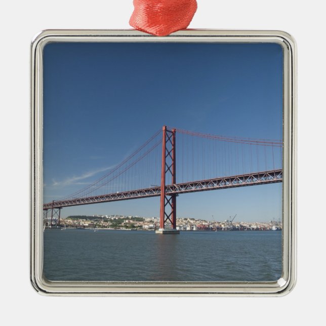 Europe, Portugal, Lisbon aka Lisboa). Ponte Metal Ornament (Front)