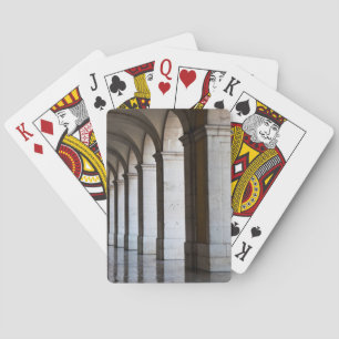 Europe, Portugal, Lisbon. Columns Of The Arcade Playing Cards