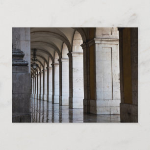 Europe, Portugal, Lisbon. Columns Of The Arcade Postcard