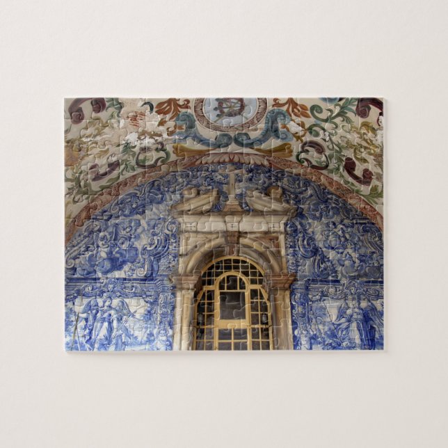 Europe, Portugal, Obidos. Colourful architectural Jigsaw Puzzle (Horizontal)