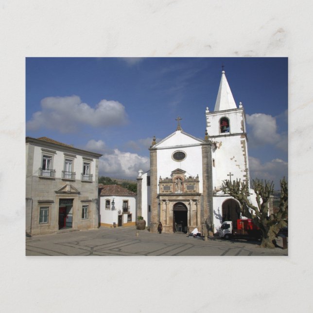 Europe, Portugal, Obidos. Santa Maria Church in Postcard (Front)