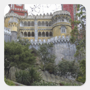 Europe, Portugal, Sintra. The Pena National 3 Square Sticker