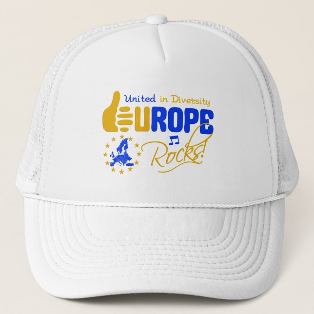 Europe Rocks! hat - choose colour (Front)
