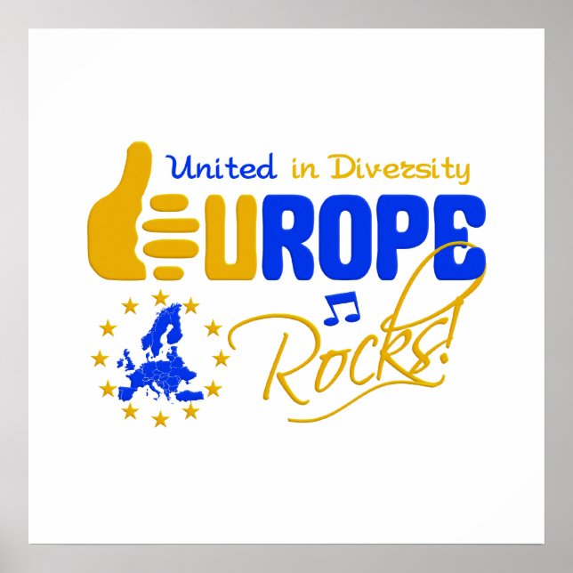 Europe Rocks! poster - customise! (Front)