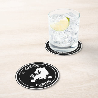 Europe Round Paper Coaster