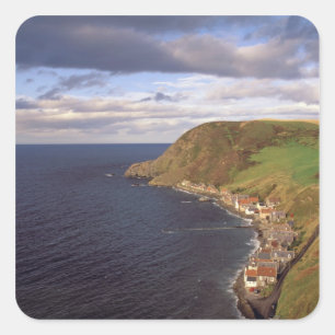 Europe, Scotland, Aberdeen. Overhead view of Square Sticker