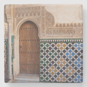 Europe, Spain, Andalusia, Granada, Alhambra Stone Coaster