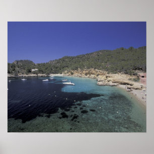 Europe, Spain, Balearics, Ibiza, Cala Salada. Poster