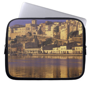 Europe, Spain, Balearics, Menorca, Mao. Dawn Laptop Sleeve