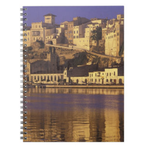 Europe, Spain, Balearics, Menorca, Mao. Dawn Notebook