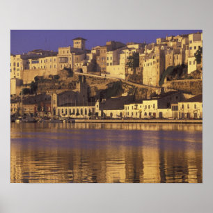 Europe, Spain, Balearics, Menorca, Mao. Dawn Poster