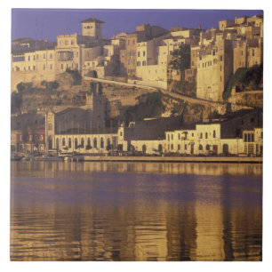Europe, Spain, Balearics, Menorca, Mao. Dawn Tile