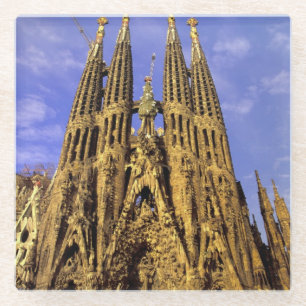 Europe, Spain, Barcelona, Sagrada Familia Glass Coaster