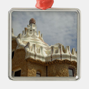 Europe, Spain, Catalunya, Barcelona. Park Guell, 2 Metal Ornament