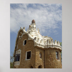 Europe, Spain, Catalunya, Barcelona. Park Guell, Poster