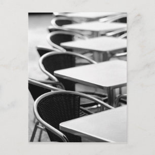 Europe, Spain, Mallorca. Cafe tables, Palma Postcard