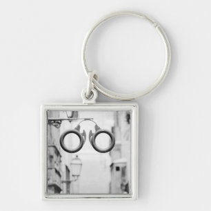 Europe, Spain, Mallorca. Eyeglass shop sign, Key Ring