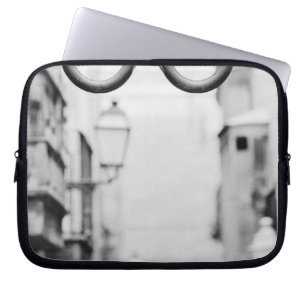 Europe, Spain, Mallorca. Eyeglass shop sign, Laptop Sleeve