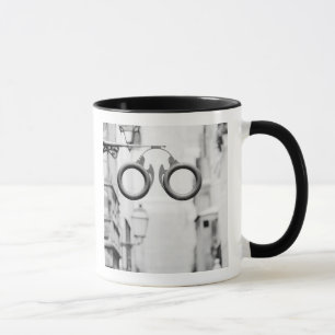 Europe, Spain, Mallorca. Eyeglass shop sign, Mug