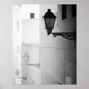 Europe, Spain, Mallorca. Streelights, Palma Poster