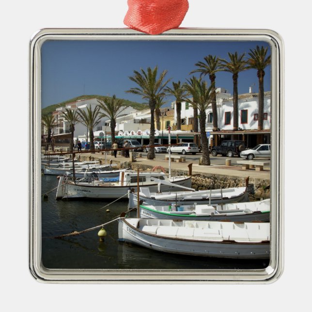 Europe, Spain, Minorca (aka Menorca). Fishing Metal Ornament (Front)