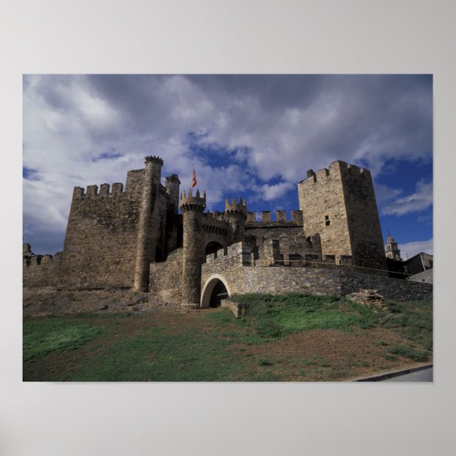 Europe, Spain, Ponferrada, Leon. Templer Poster (Front)