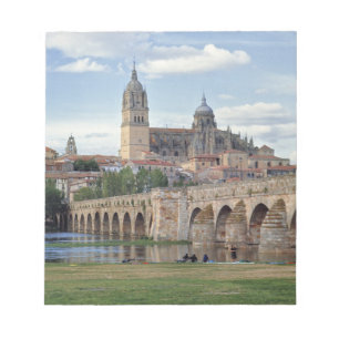 Europe, Spain, Salamanca. The Roman bridge over Notepad