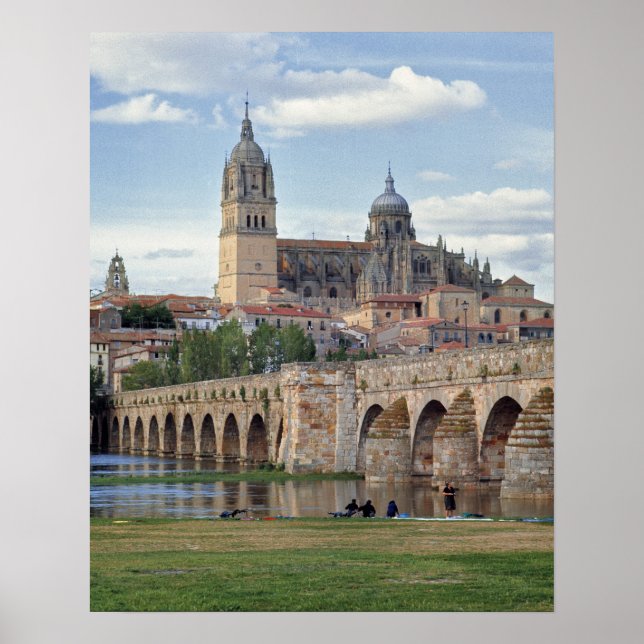 Europe, Spain, Salamanca. The Roman bridge over Poster (Front)