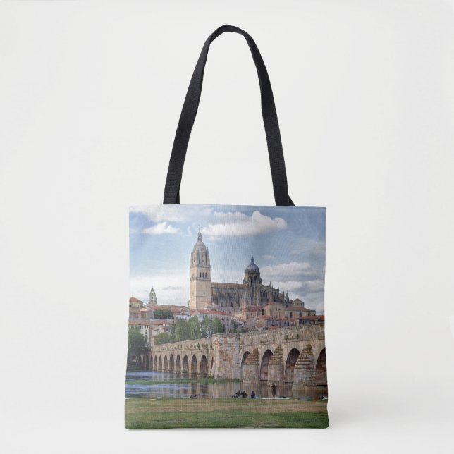 Europe, Spain, Salamanca. The Roman bridge over Tote Bag (Front)