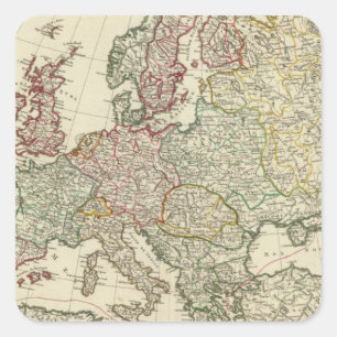 Europe Square Sticker