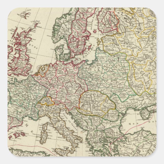 Europe Square Sticker (Front)