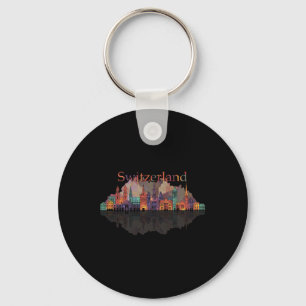 Europe Switzerland Alps Mountains Swiss Family Vac Key Ring