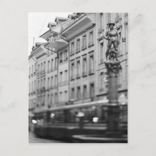 Europe, Switzerland, Bern. Tram, Marktgasse Postcard