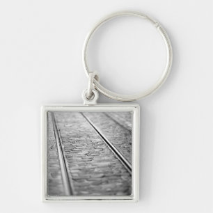 Europe, Switzerland, Bern. Tram tracks, 2 Key Ring