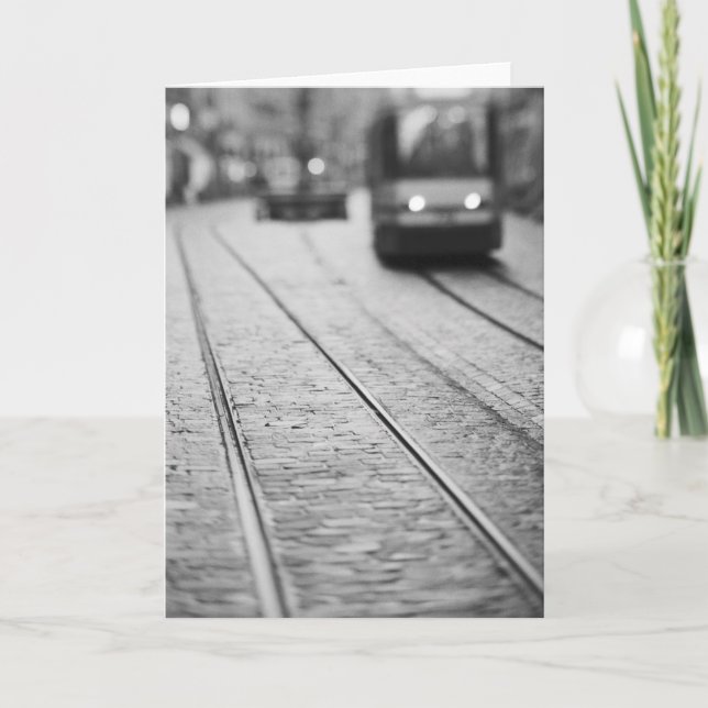 Europe, Switzerland, Berne. Tram tracks, Card (Front)