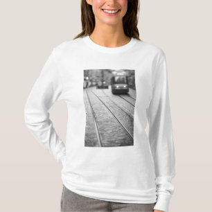 Europe, Switzerland, Berne. Tram tracks, T-Shirt
