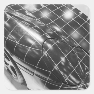 Europe, Switzerland, Geneva. Geneva Motor Show; 3 Square Sticker