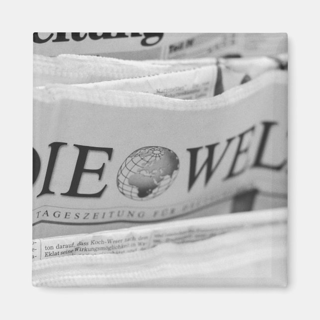 Europe, Switzerland, Lucerne. Die Welt The World Magnet (Front)